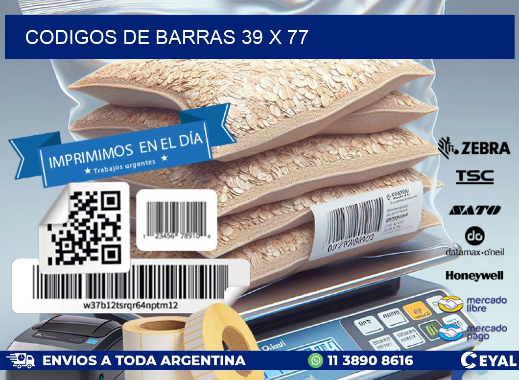 codigos de barras 39 x 77