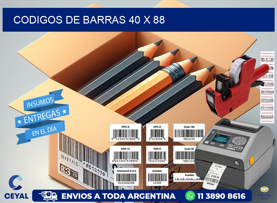 codigos de barras 40 x 88