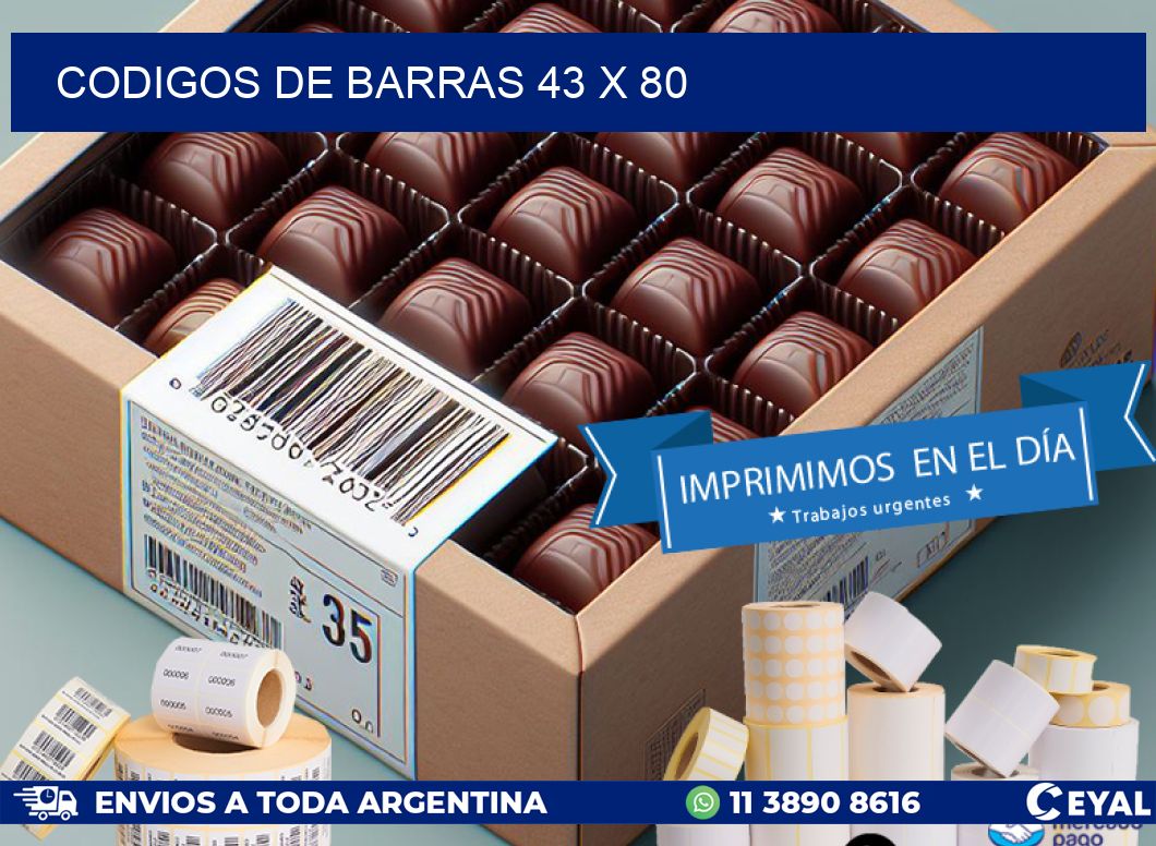codigos de barras 43 x 80