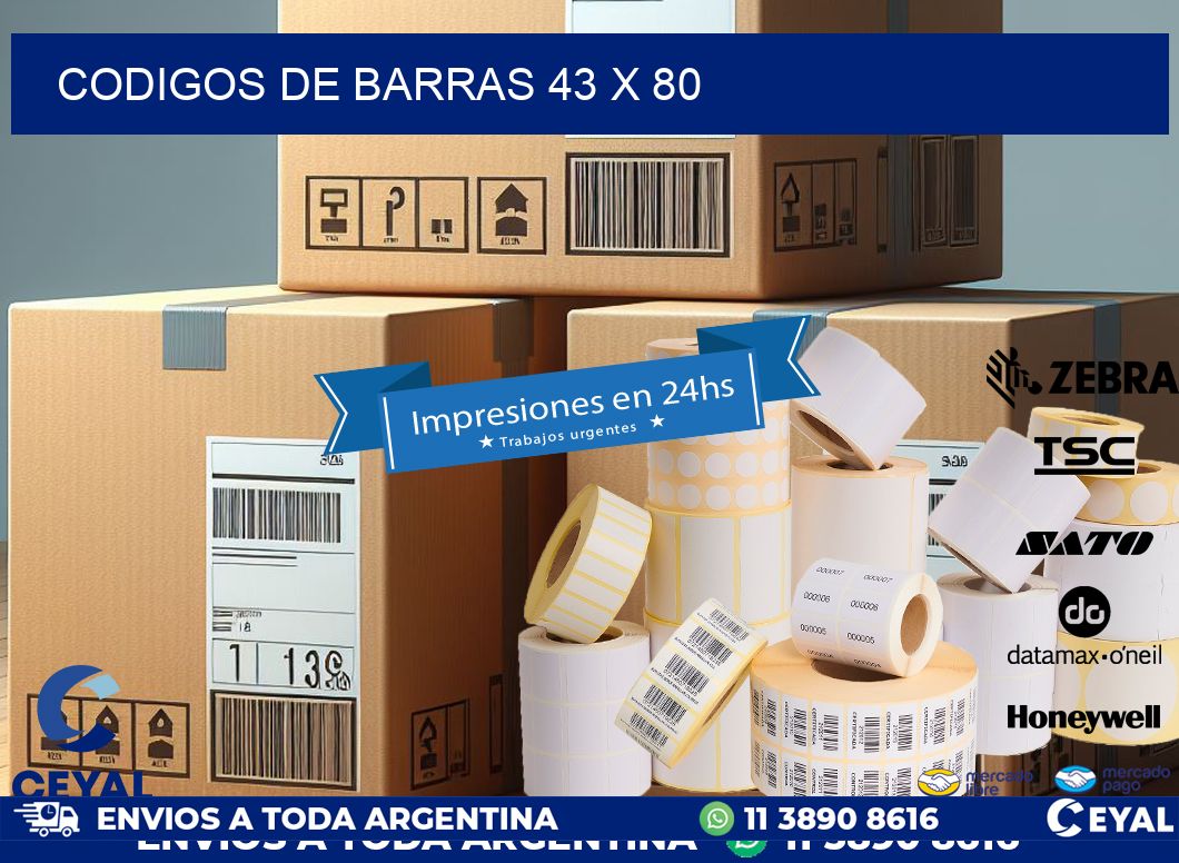 codigos de barras 43 x 80