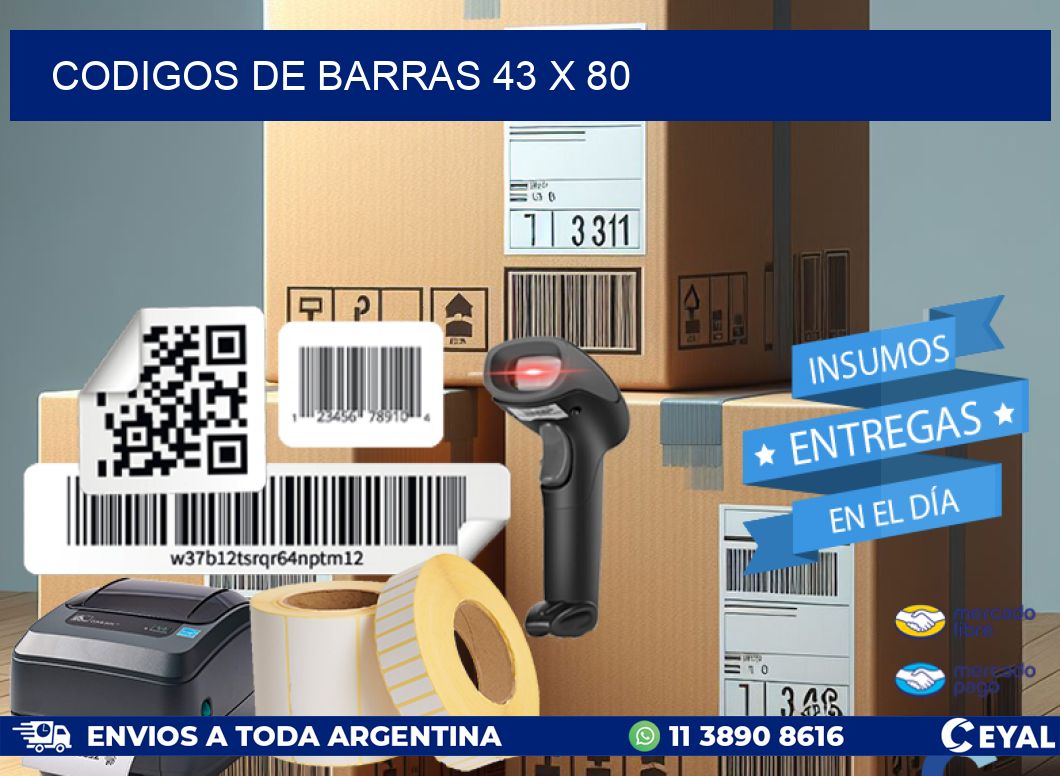 codigos de barras 43 x 80