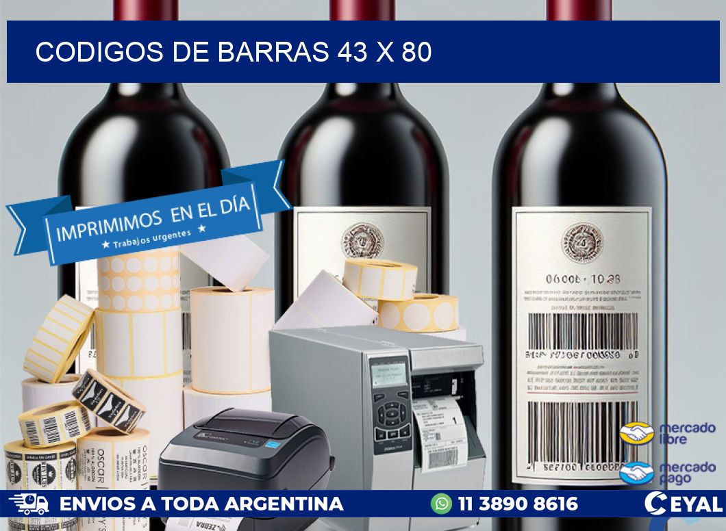 codigos de barras 43 x 80