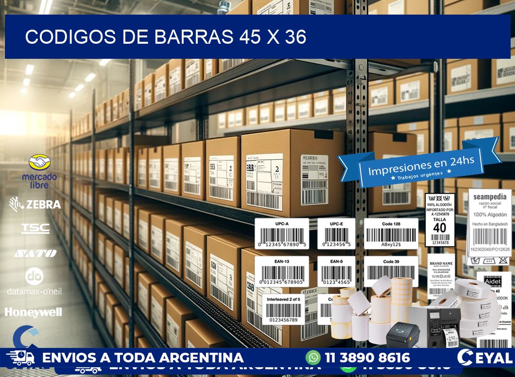 codigos de barras 45 x 36
