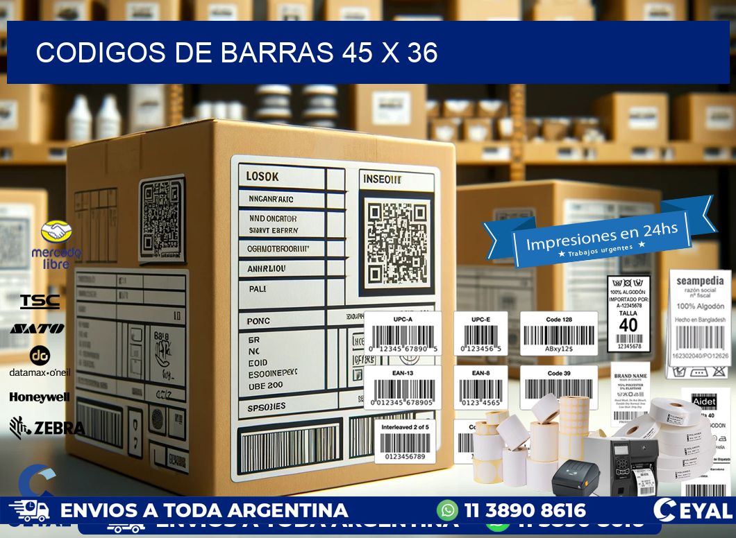 codigos de barras 45 x 36