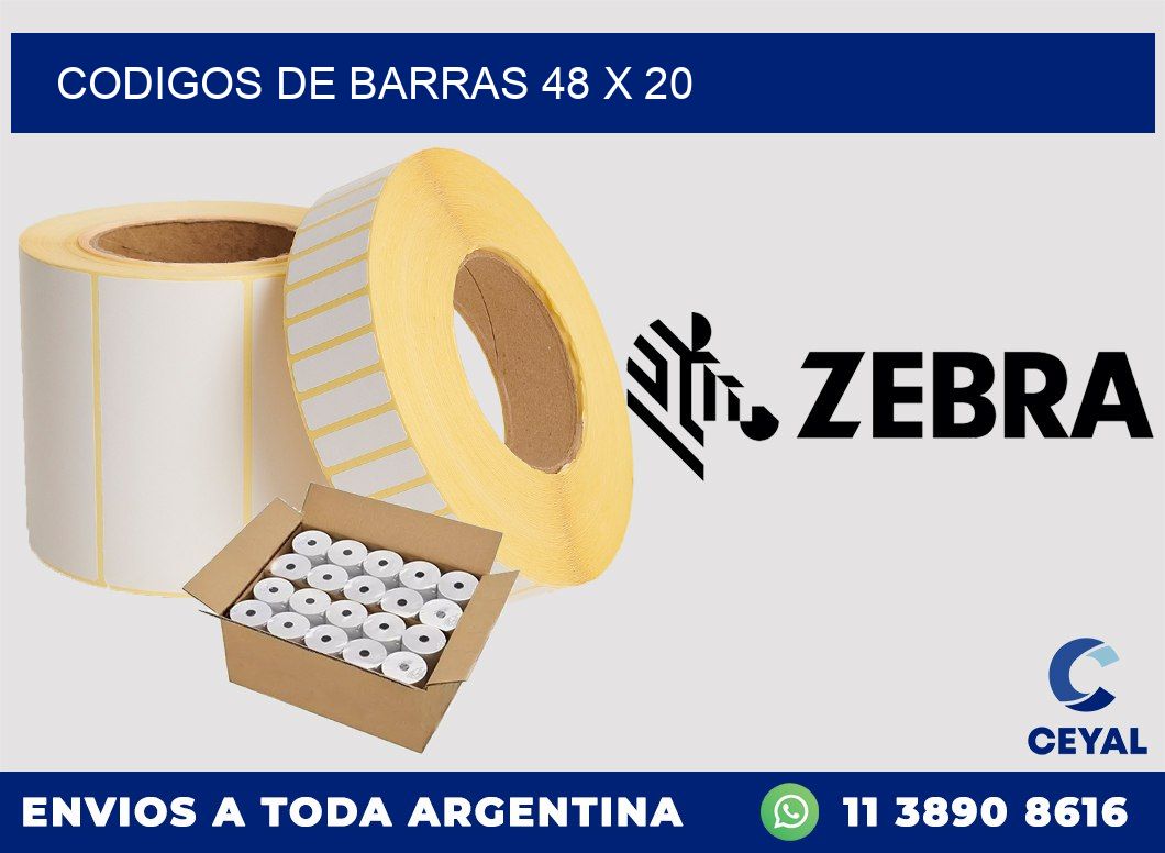 codigos de barras 48 x 20