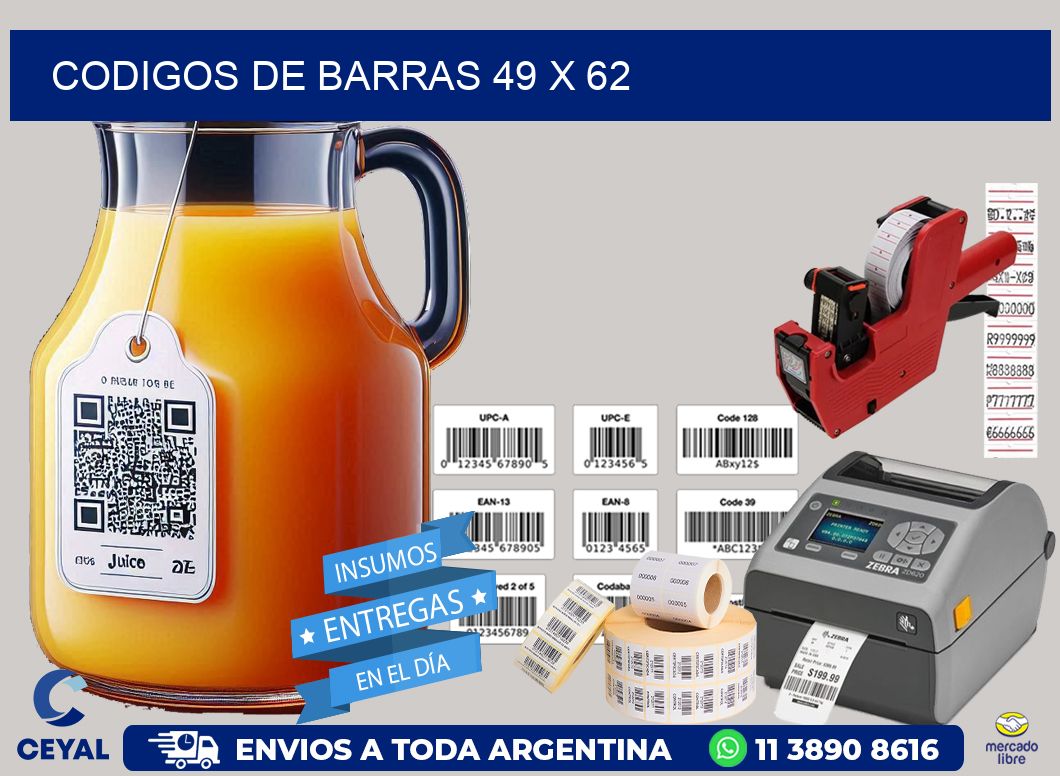 codigos de barras 49 x 62