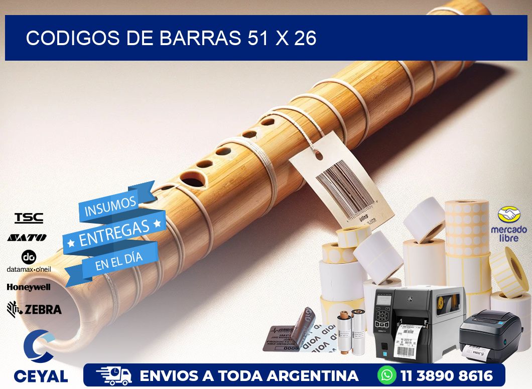 codigos de barras 51 x 26