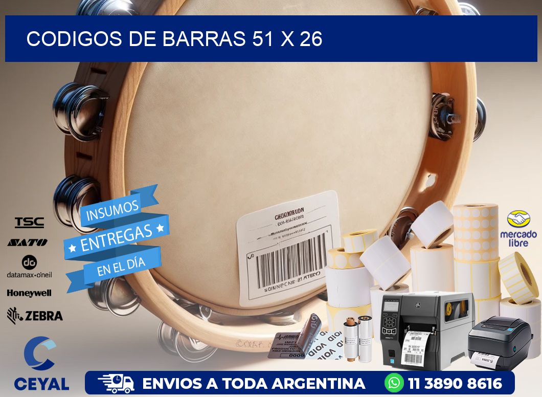 codigos de barras 51 x 26