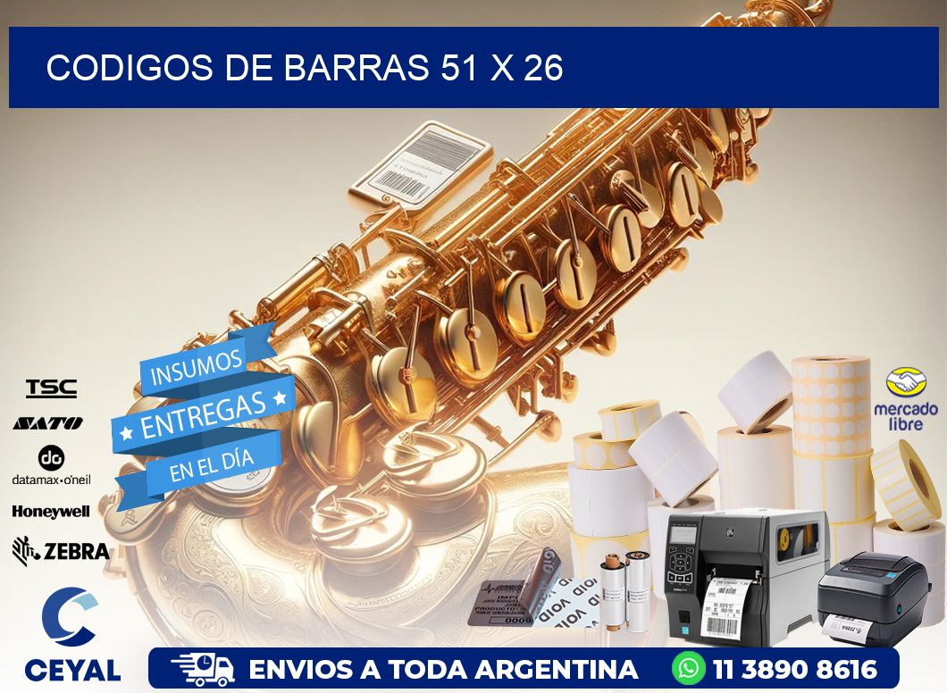 codigos de barras 51 x 26