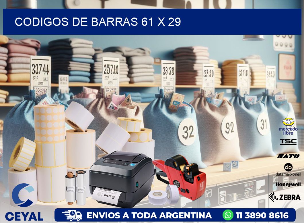 codigos de barras 61 x 29