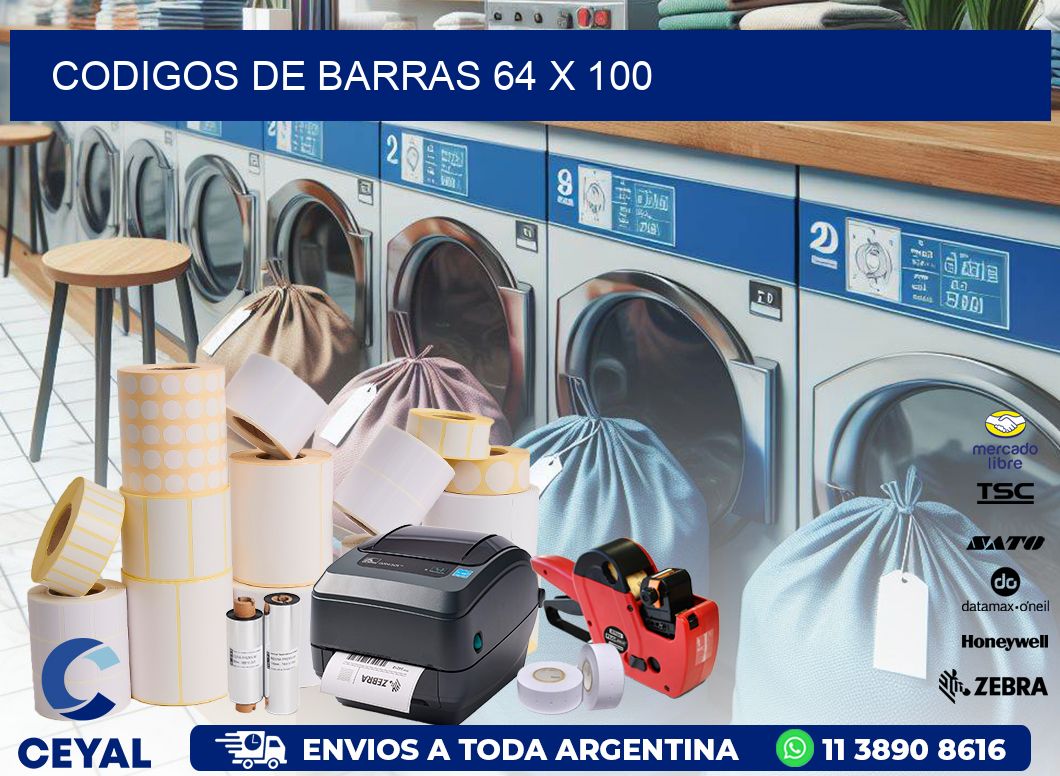 codigos de barras 64 x 100
