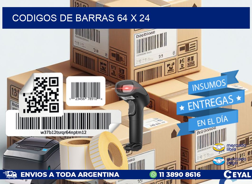 codigos de barras 64 x 24