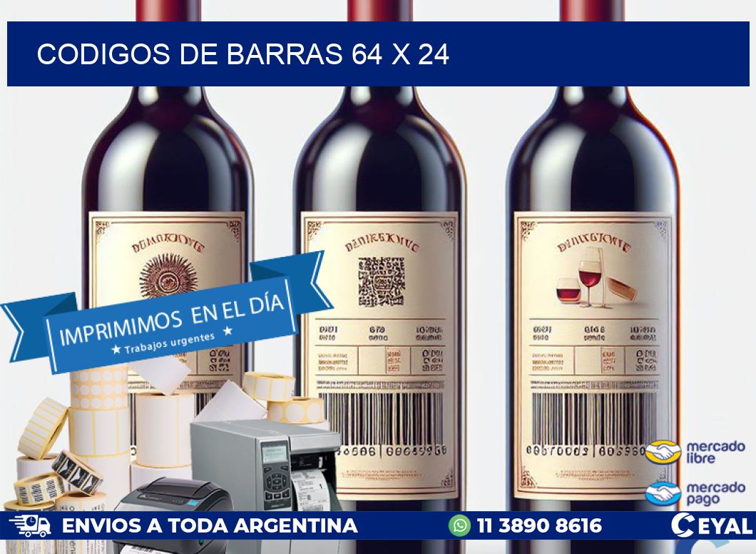 codigos de barras 64 x 24