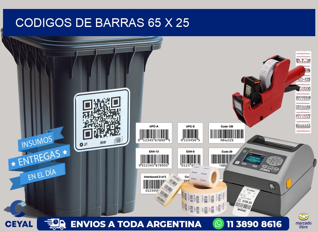 codigos de barras 65 x 25