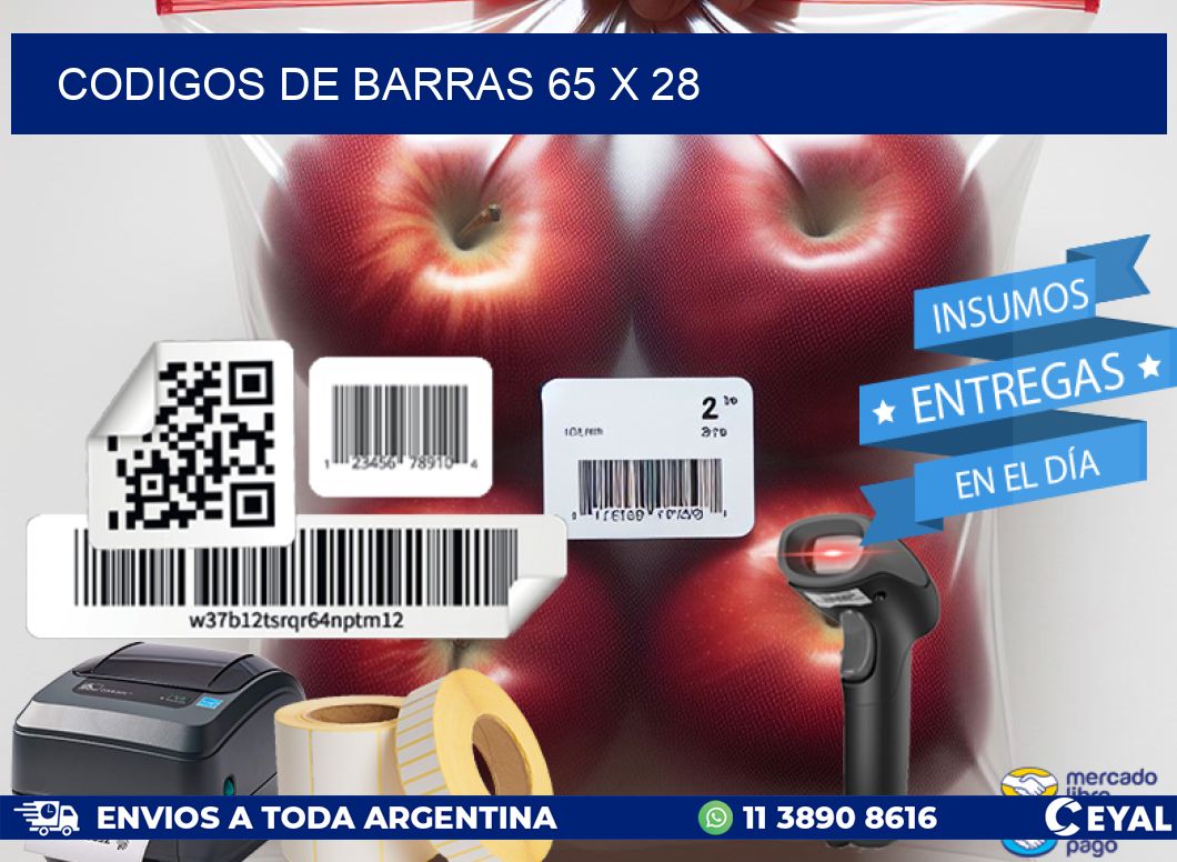 codigos de barras 65 x 28