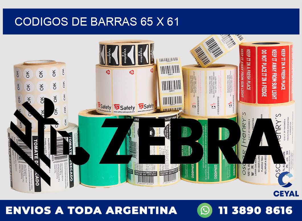 codigos de barras 65 x 61