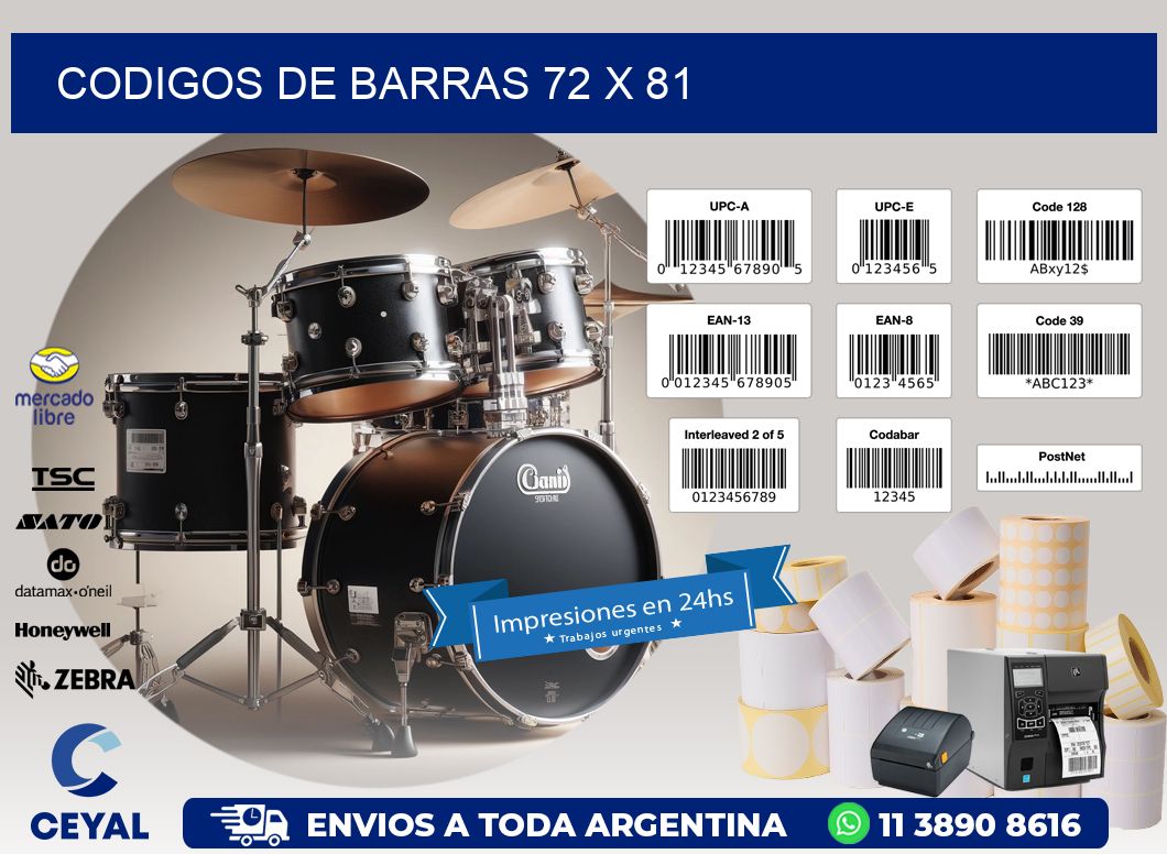 codigos de barras 72 x 81