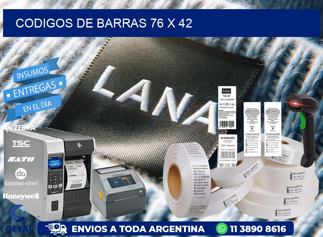 codigos de barras 76 x 42