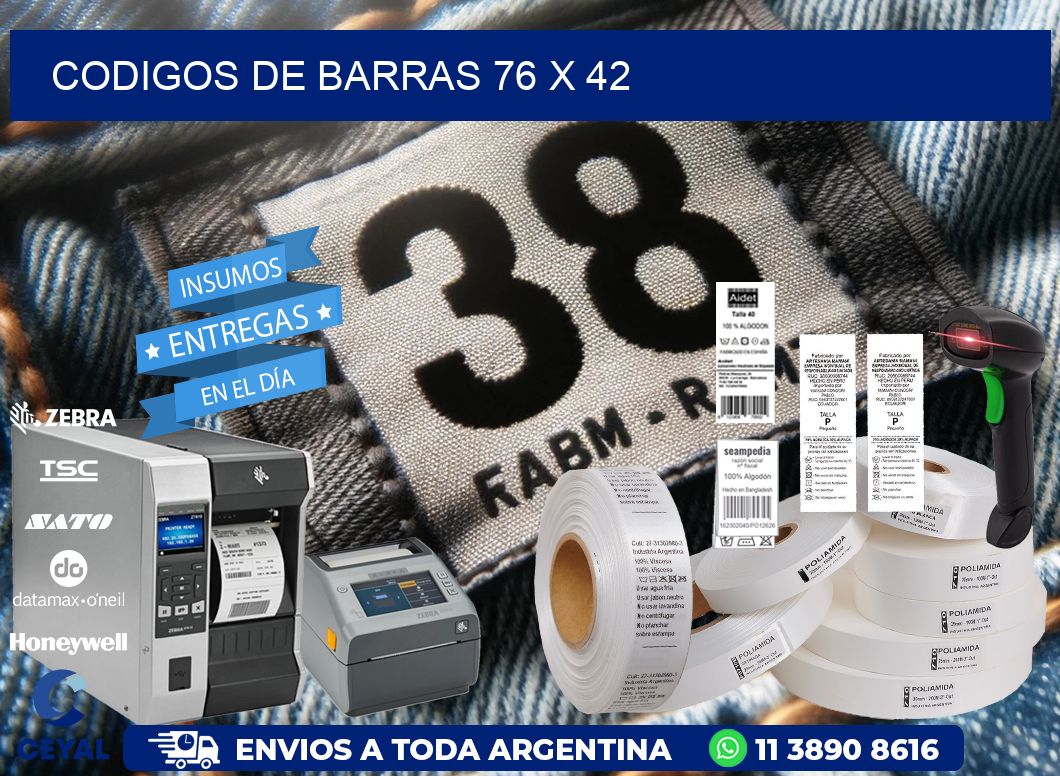 codigos de barras 76 x 42