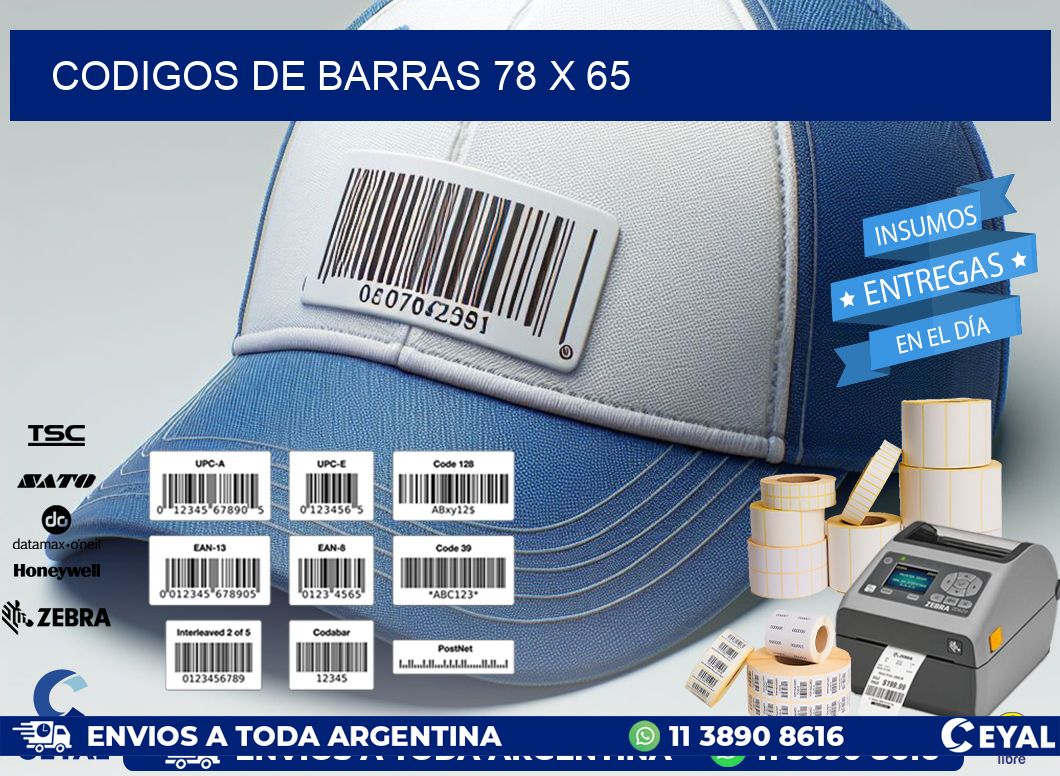 codigos de barras 78 x 65