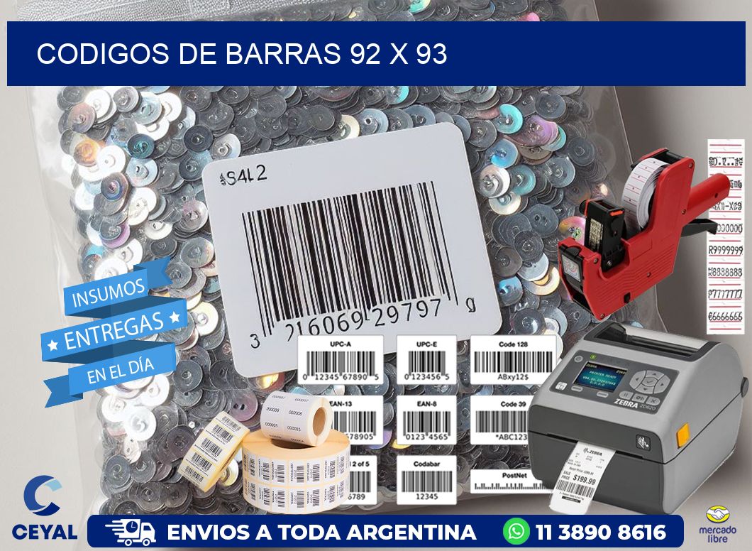 codigos de barras 92 x 93