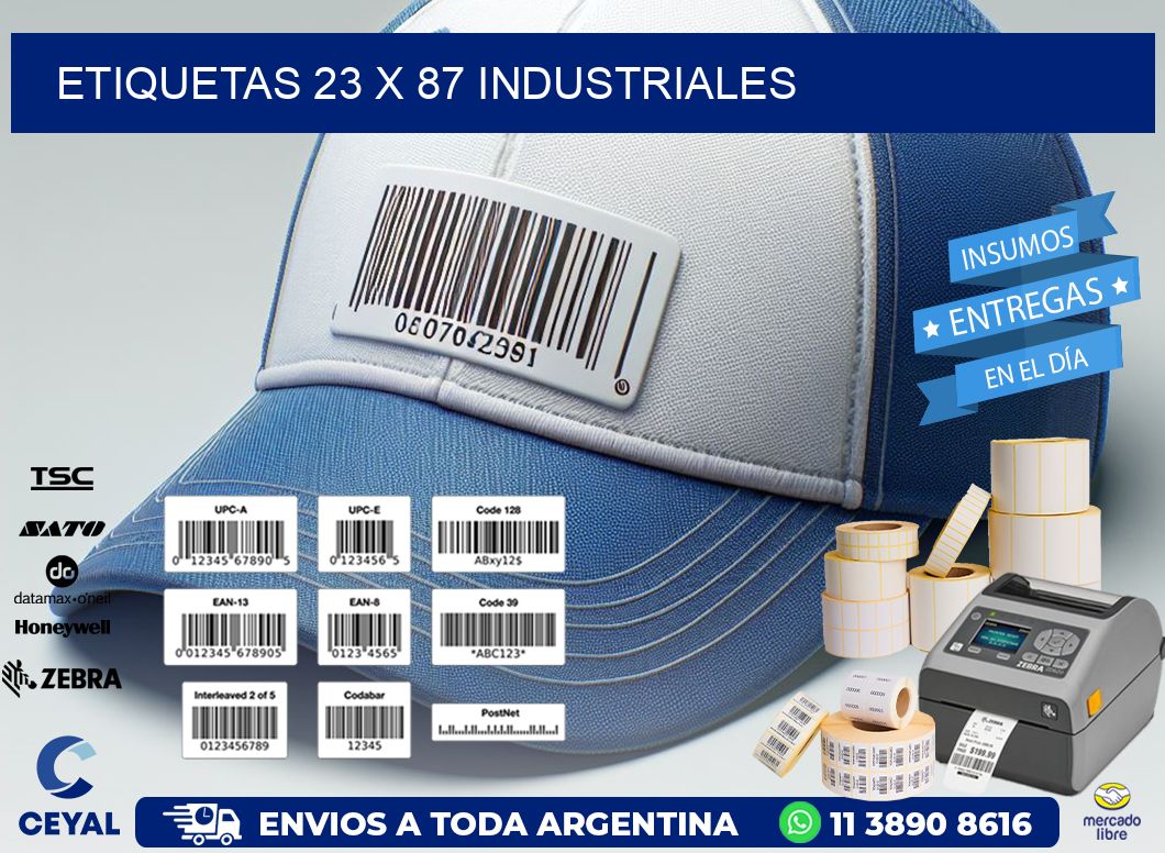 ETIQUETAS 23 x 87 INDUSTRIALES