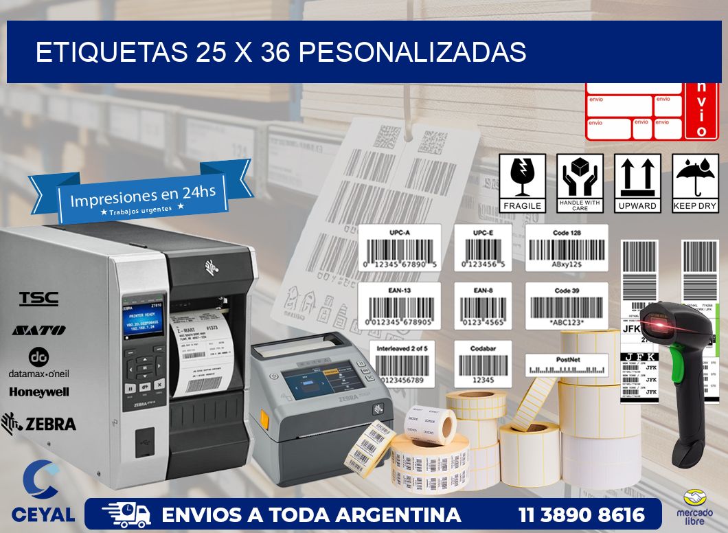 ETIQUETAS 25 x 36 PESONALIZADAS