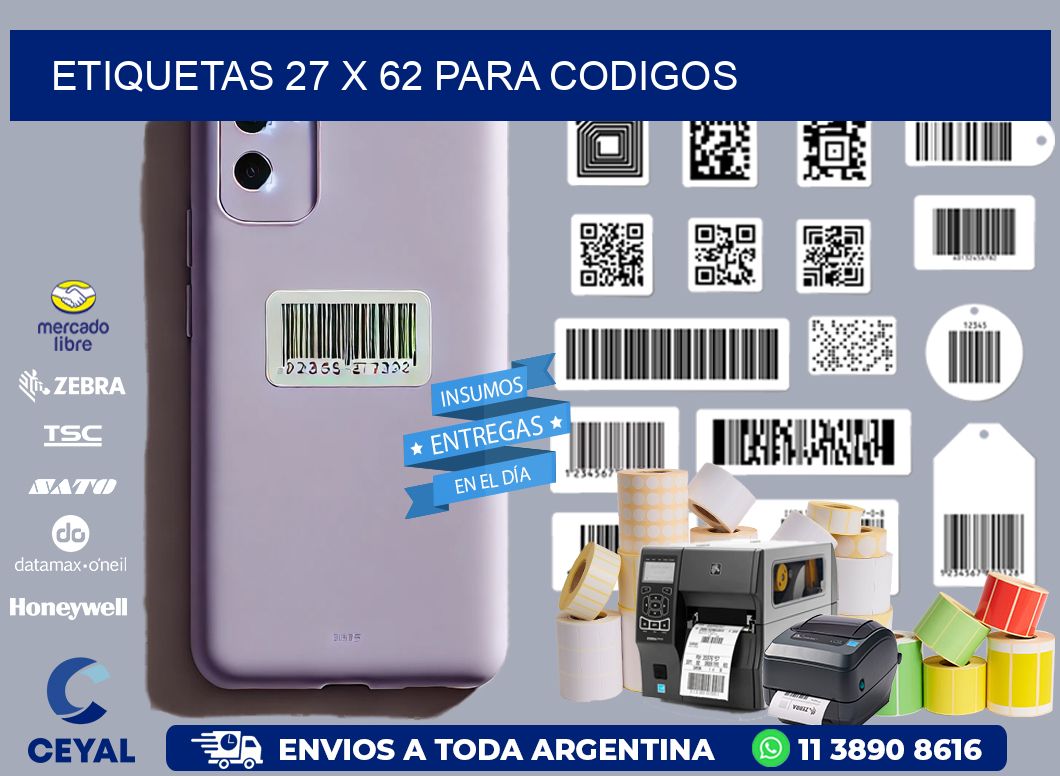 ETIQUETAS 27 x 62 PARA CODIGOS