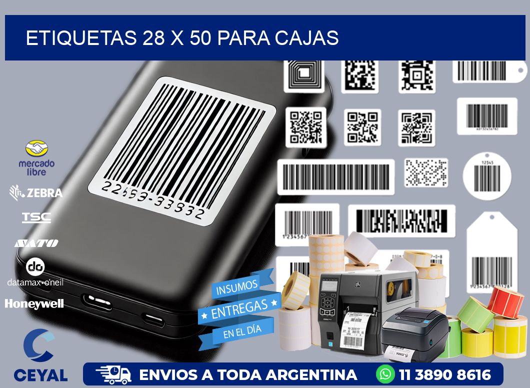 ETIQUETAS 28 x 50 PARA CAJAS