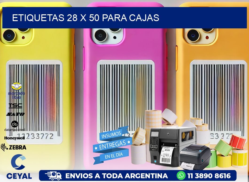 ETIQUETAS 28 x 50 PARA CAJAS