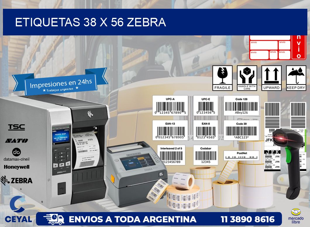 ETIQUETAS 38 x 56 ZEBRA