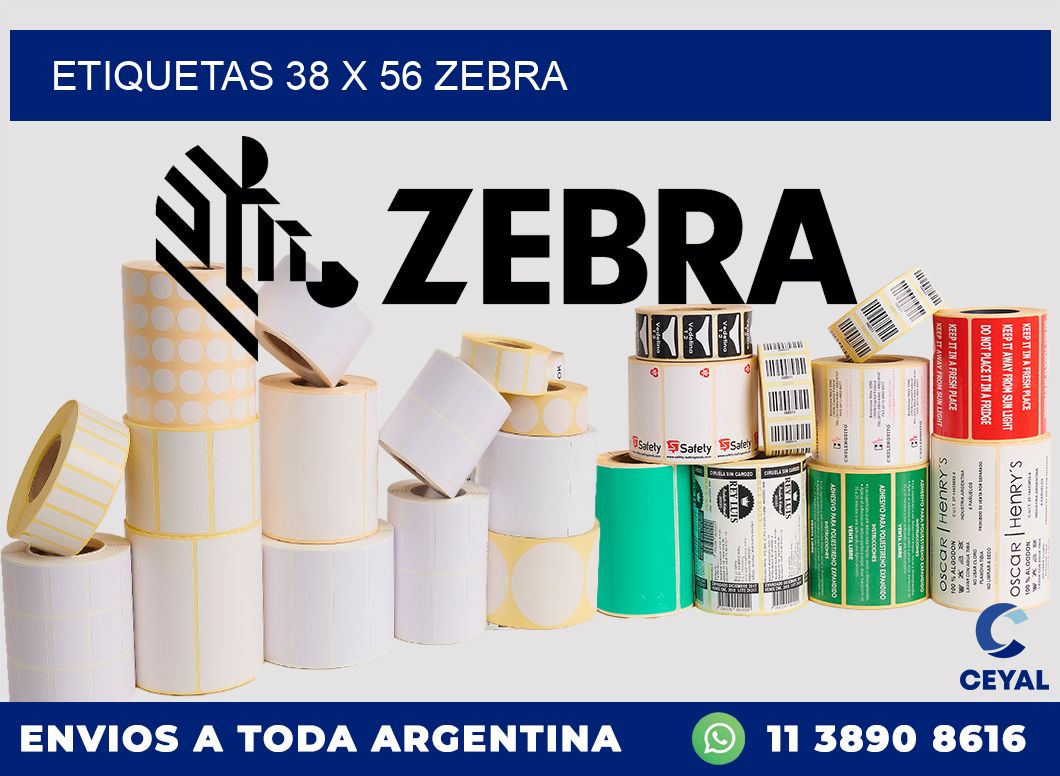 ETIQUETAS 38 x 56 ZEBRA