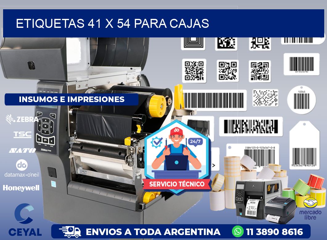 ETIQUETAS 41 x 54 PARA CAJAS