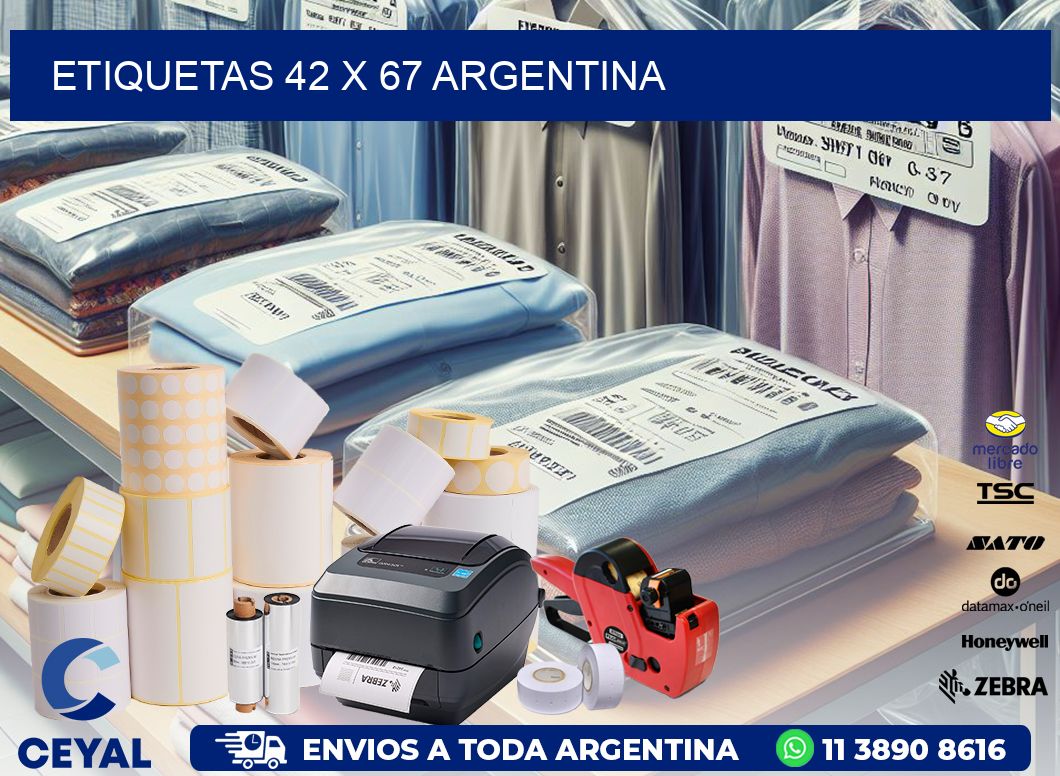 ETIQUETAS 42 x 67 ARGENTINA