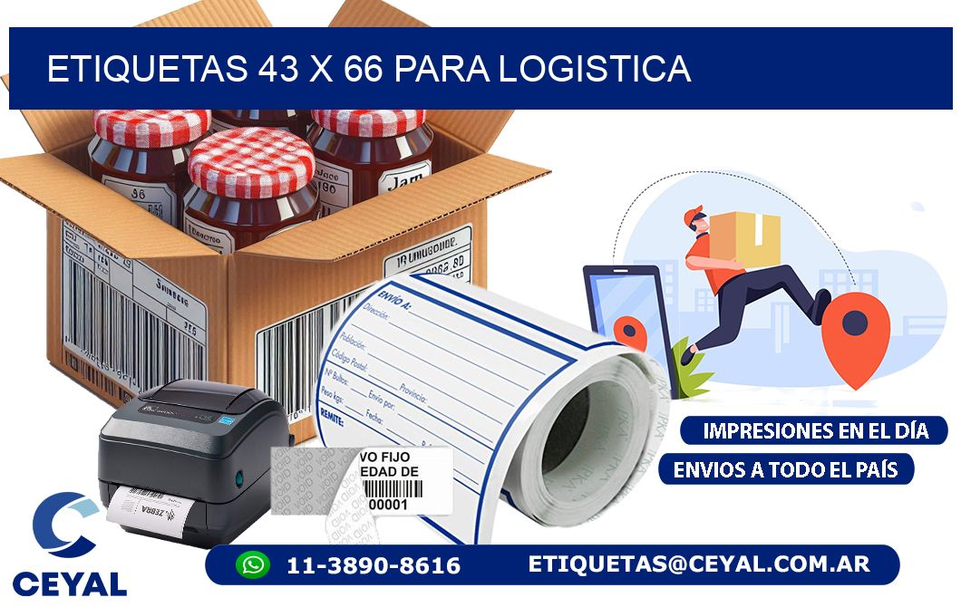 ETIQUETAS 43 x 66 PARA LOGISTICA