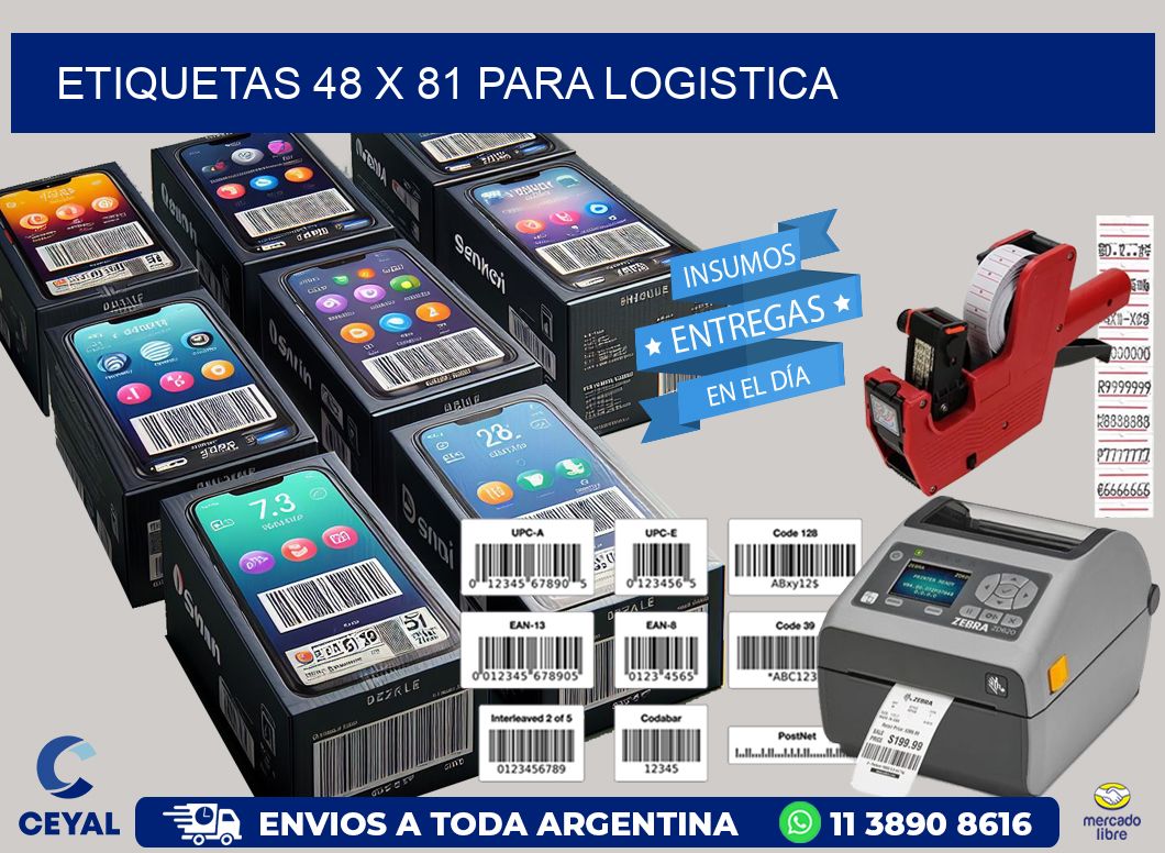 ETIQUETAS 48 x 81 PARA LOGISTICA