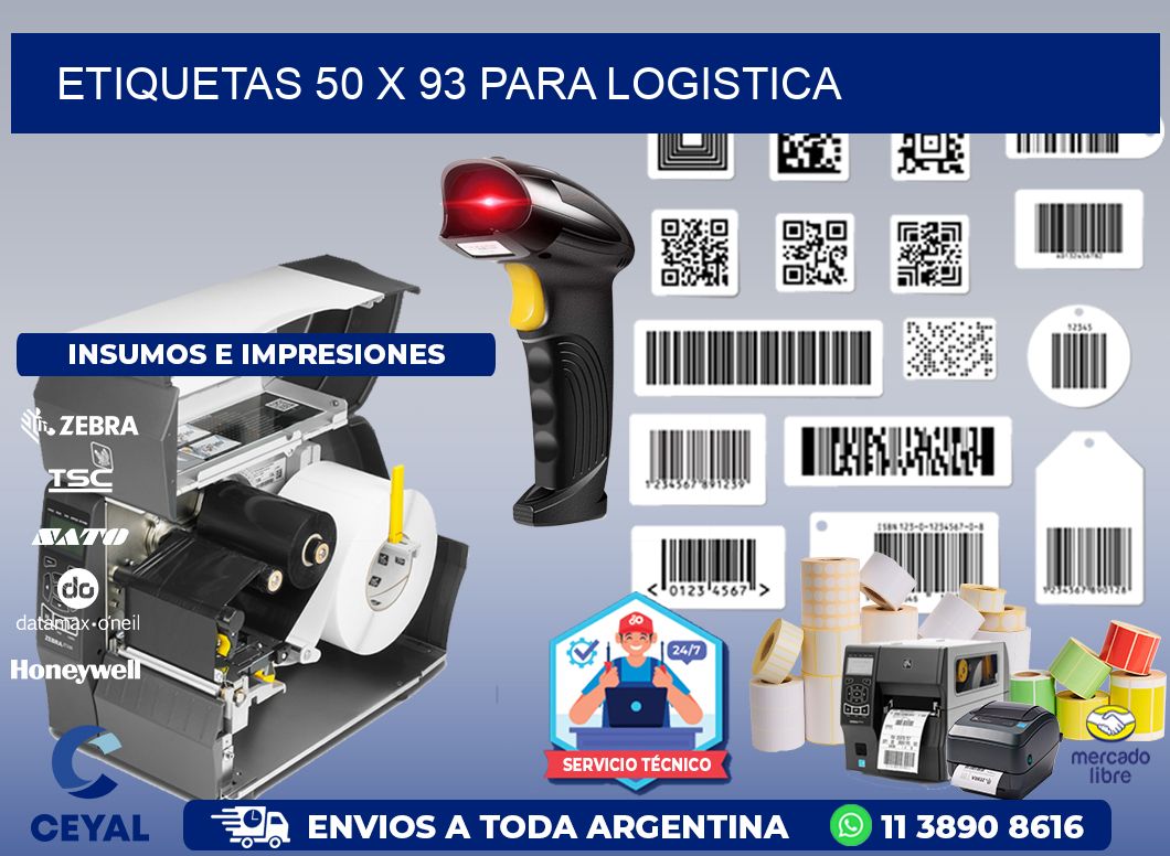 ETIQUETAS 50 x 93 PARA LOGISTICA