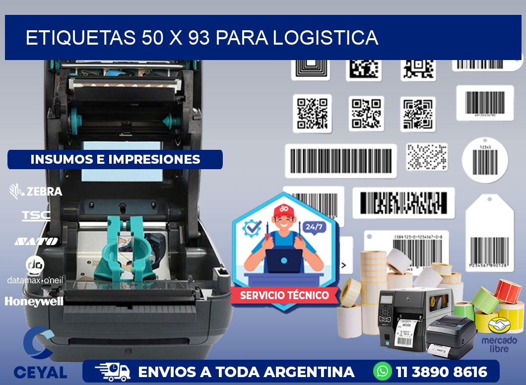 ETIQUETAS 50 x 93 PARA LOGISTICA