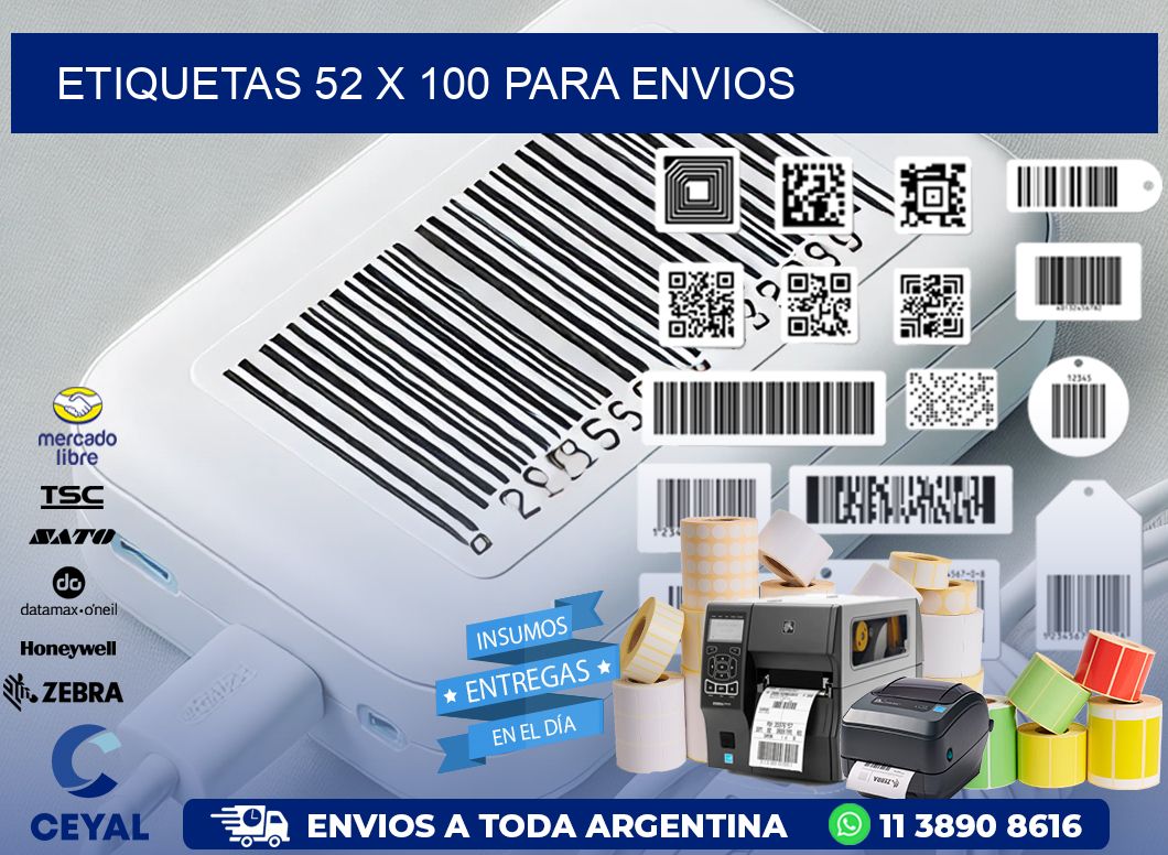 ETIQUETAS 52 x 100 PARA ENVIOS