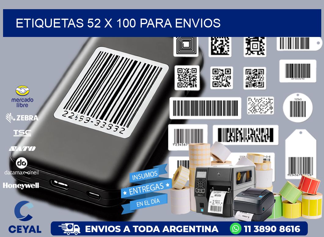 ETIQUETAS 52 x 100 PARA ENVIOS