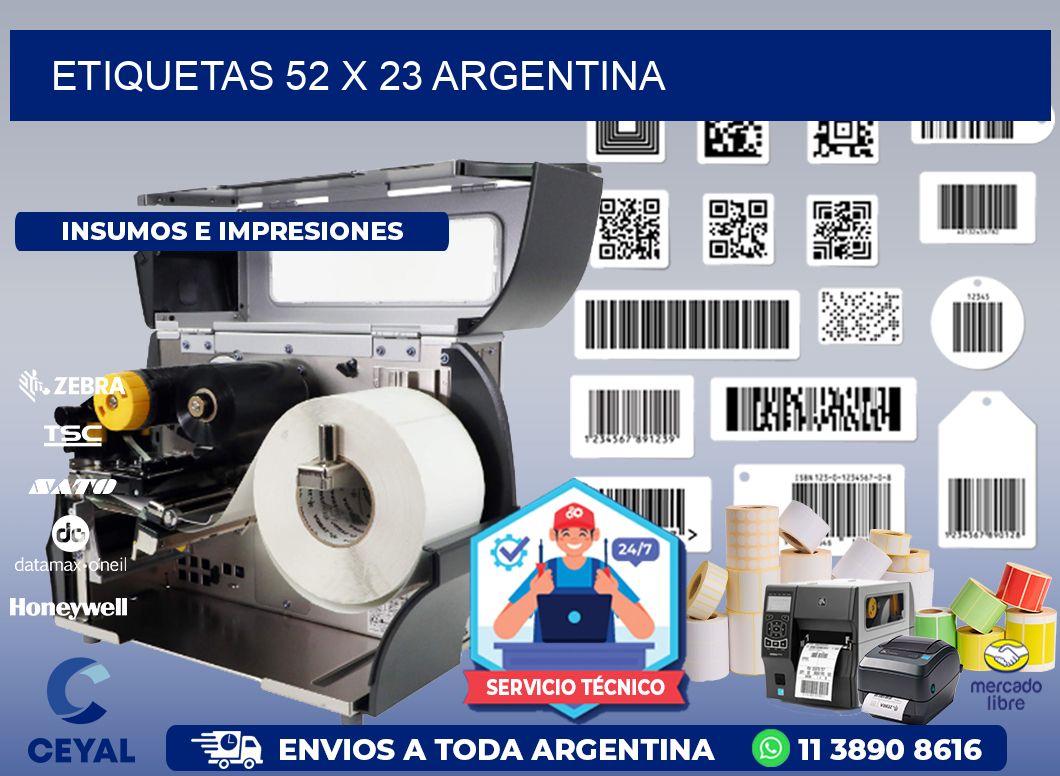 ETIQUETAS 52 x 23 ARGENTINA