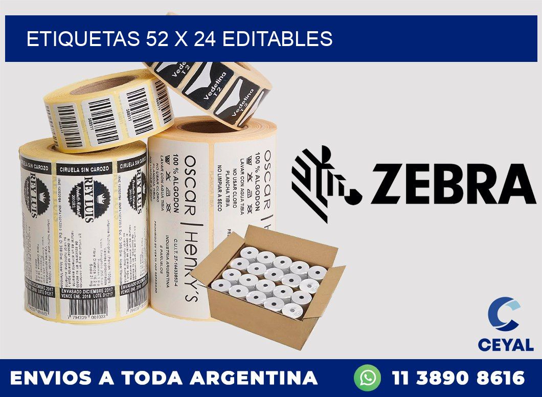 ETIQUETAS 52 x 24 EDITABLES
