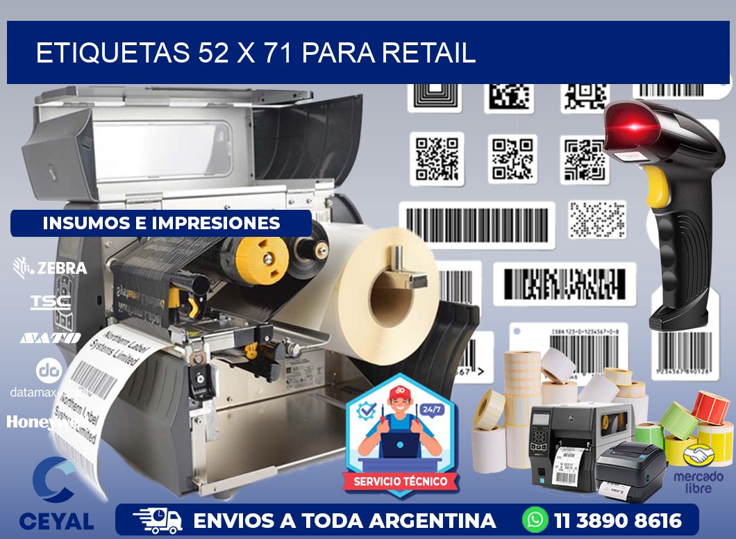 ETIQUETAS 52 x 71 PARA RETAIL