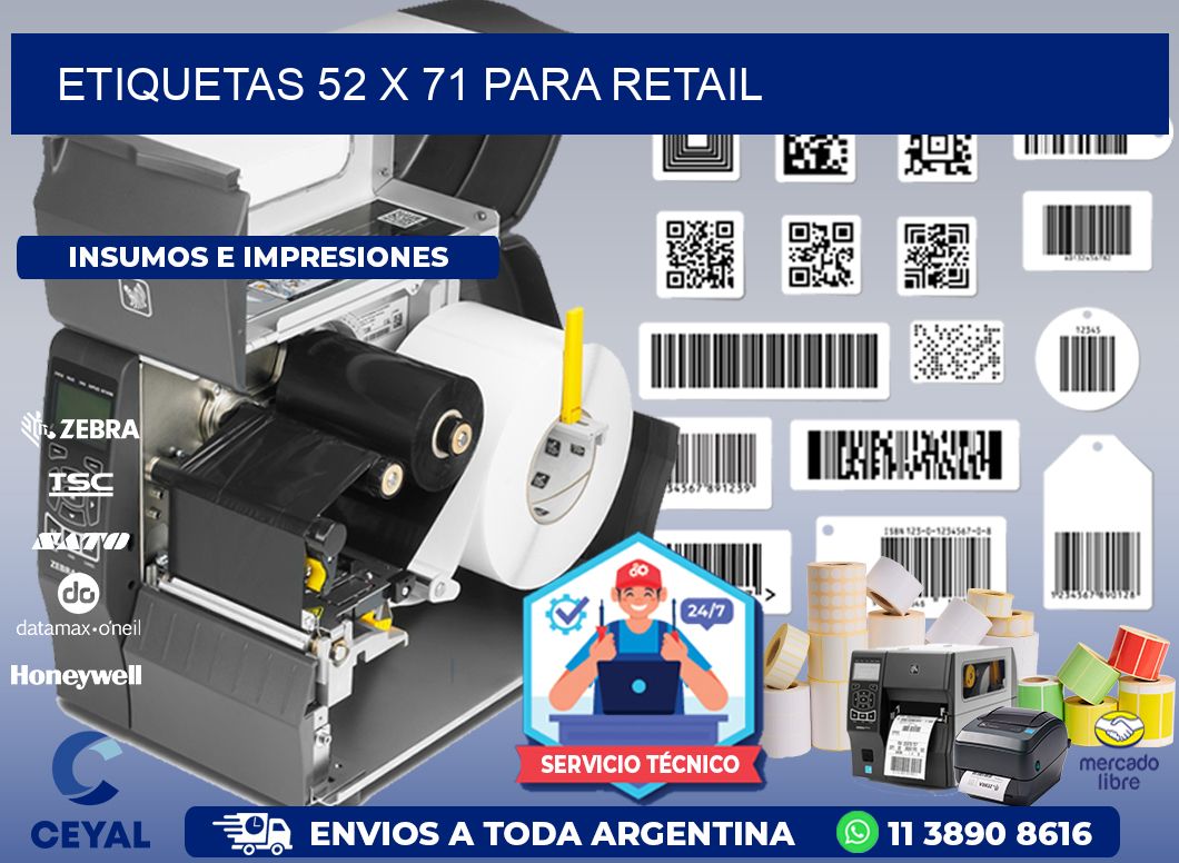 ETIQUETAS 52 x 71 PARA RETAIL