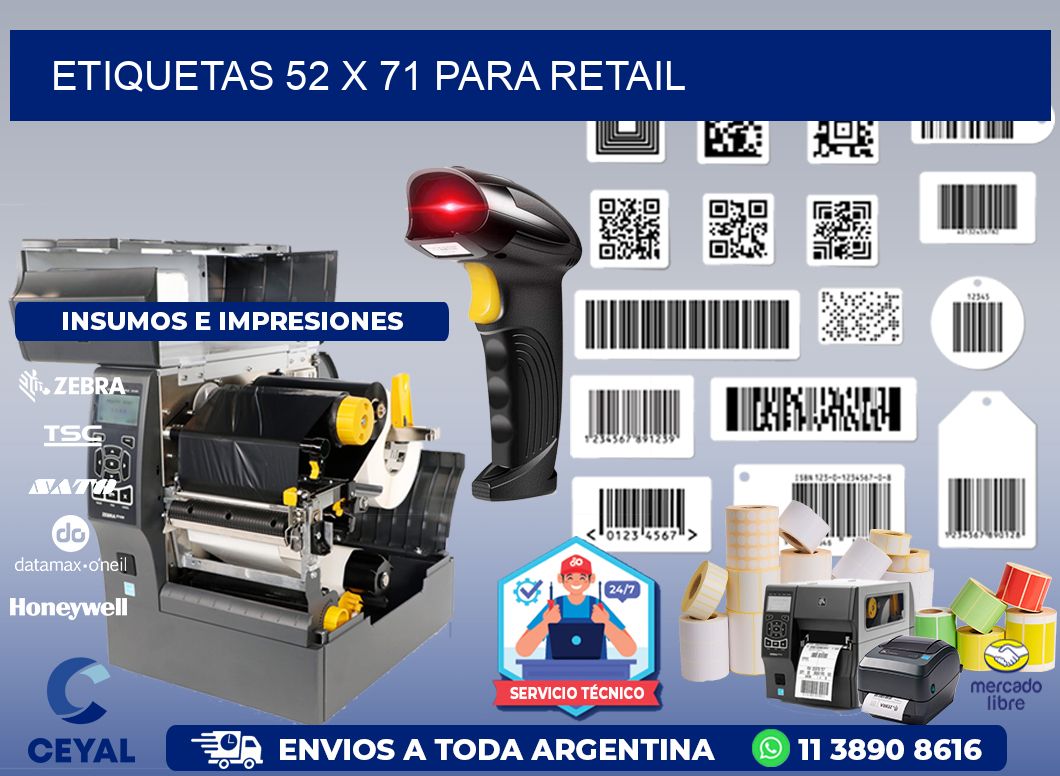 ETIQUETAS 52 x 71 PARA RETAIL