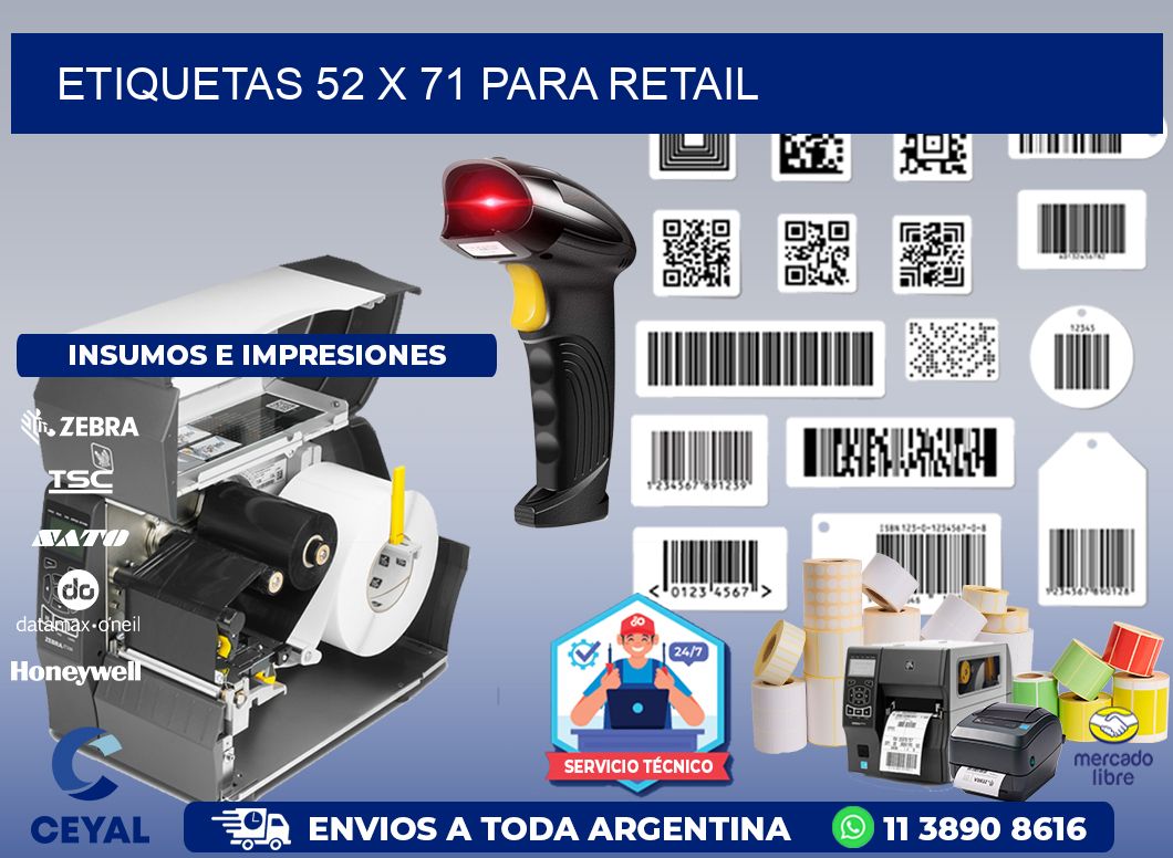 ETIQUETAS 52 x 71 PARA RETAIL