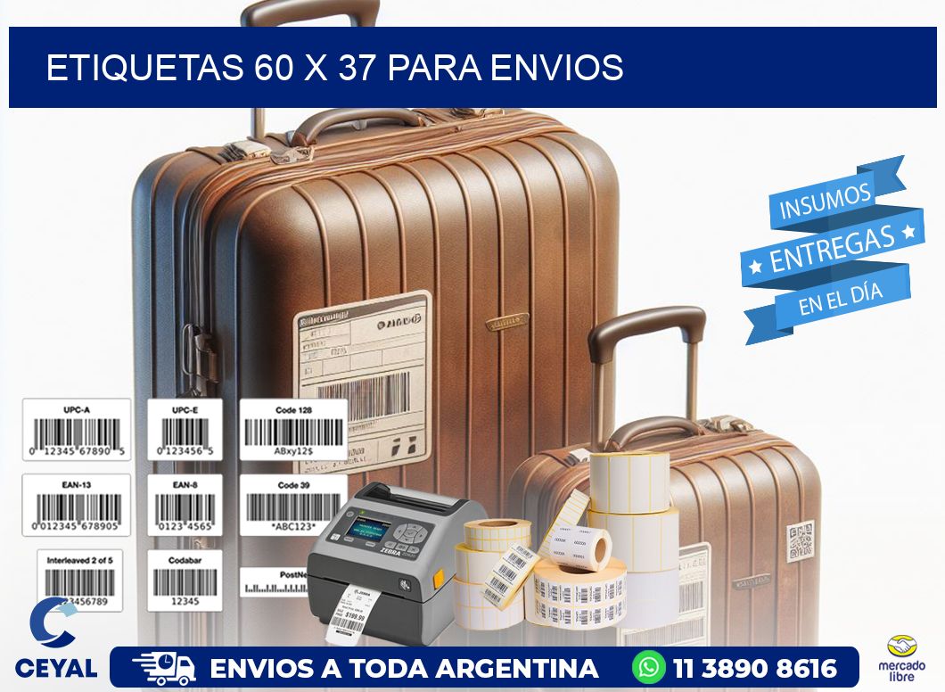 ETIQUETAS 60 x 37 PARA ENVIOS