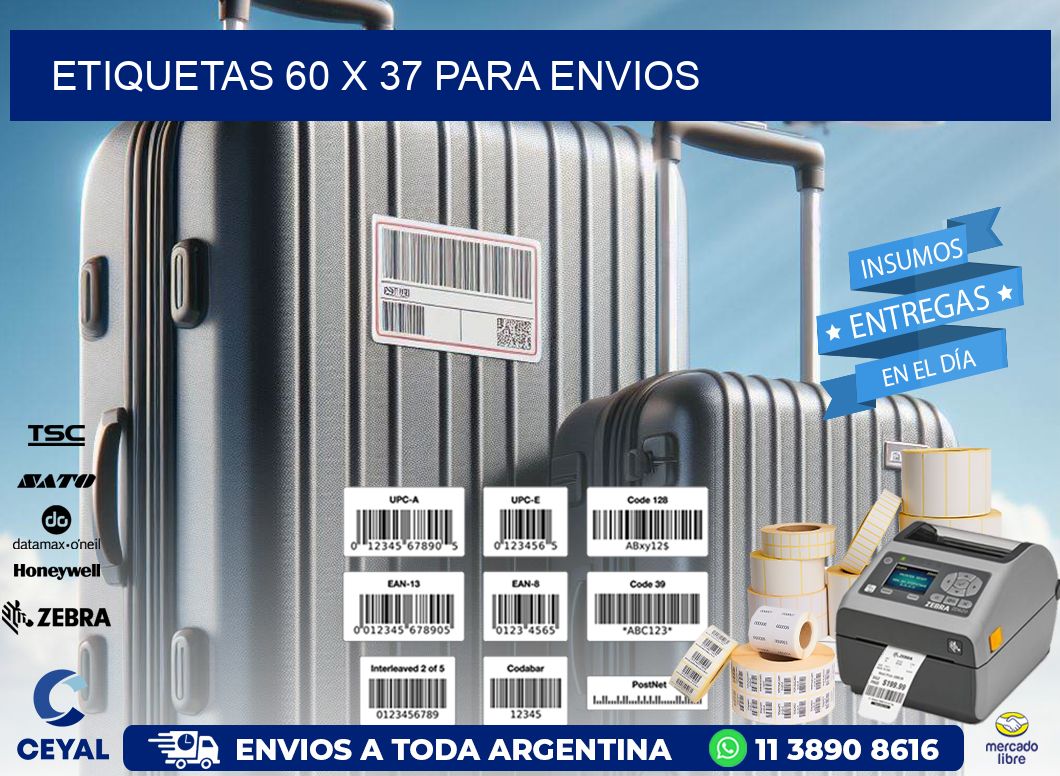 ETIQUETAS 60 x 37 PARA ENVIOS