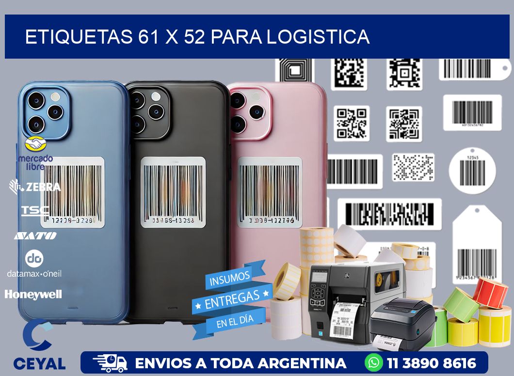 ETIQUETAS 61 x 52 PARA LOGISTICA