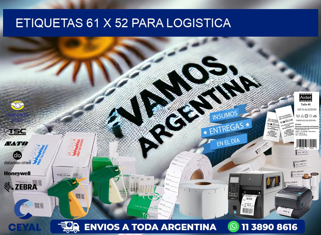 ETIQUETAS 61 x 52 PARA LOGISTICA